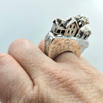 The Village Sterling Art Piece Ring - Shape Of Fire Jewelry Australia