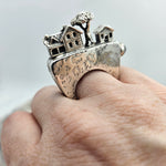 The Village Sterling Art Piece Ring - Shape Of Fire Jewelry Australia