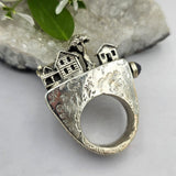 The Village Sterling Art Piece Ring - Shape Of Fire Jewelry Australia