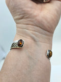 Baltic Amber, Bees & Honeycomb Sterling Cuff - Shape Of Fire Jewelry Australia