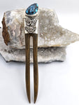 Turquoise & Butterfly Sterling Silver Hair Stick - Shape Of Fire Jewelry Australia