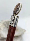 Ammonite Fossil Sterling Silver Hair Stick - Shape Of Fire Jewelry Australia