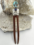Turquoise Butterfly Sterling Silver Hair Stick - Shape Of Fire Jewelry Australia