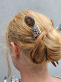 Ammonite Fossil Sterling Silver Hair Stick - Shape Of Fire Jewelry Australia