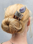 Lepidolite Sterling Silver Hair Stick - Shape Of Fire Jewelry Australia