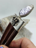 Lepidolite Sterling Silver Hair Stick - Shape Of Fire Jewelry Australia
