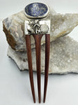 Lapis Lazuli Sterling Silver Hair Stick - Shape Of Fire Jewelry Australia