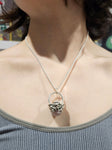 Art Glass Floral Pendulum Sterling Necklace - Shape Of Fire Jewelry Australia