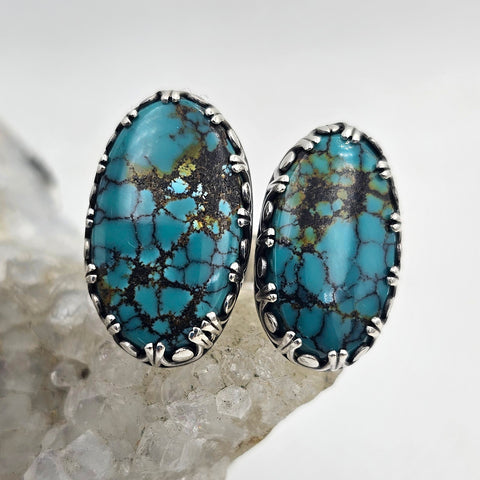 Double Turquoise Sterling Ring - Shape Of Fire Jewelry Australia