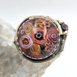 Huge Art Glass Floral Bouquet Sterling Ring - Shape Of Fire Jewelry Australia