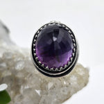 Faceted Amethyst & Sterling Cage Ring - Shape Of Fire Jewelry Australia