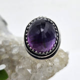 Faceted Amethyst & Sterling Cage Ring - Shape Of Fire Jewelry Australia