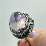 Faceted Amethyst & Sterling Floral Cage Necklace - Shape Of Fire Jewelry Australia