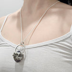 Faceted Amethyst & Sterling Floral Cage Necklace - Shape Of Fire Jewelry Australia