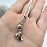 Mummy Gypsy Hand Sterling Necklace - Shape Of Fire Jewelry Australia