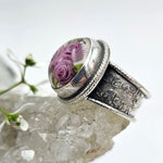 Art Glass Roses Bouquet Sterling Ring - Shape Of Fire Jewelry Australia