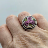 Art Glass Roses Bouquet Sterling Ring - Shape Of Fire Jewelry Australia